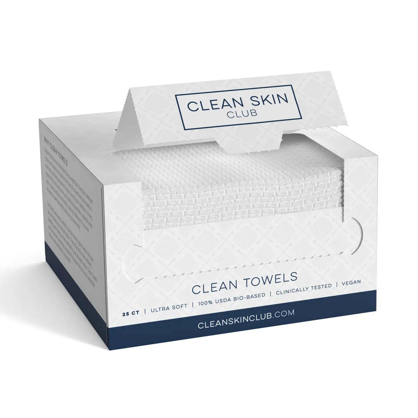 Clean Towels™, Disposable Face Towels, 25 Count